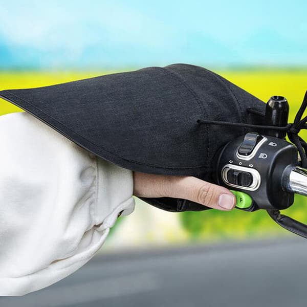 Motorcykelstyre Muffar Vinter PU fluff Vattentäta handskar
