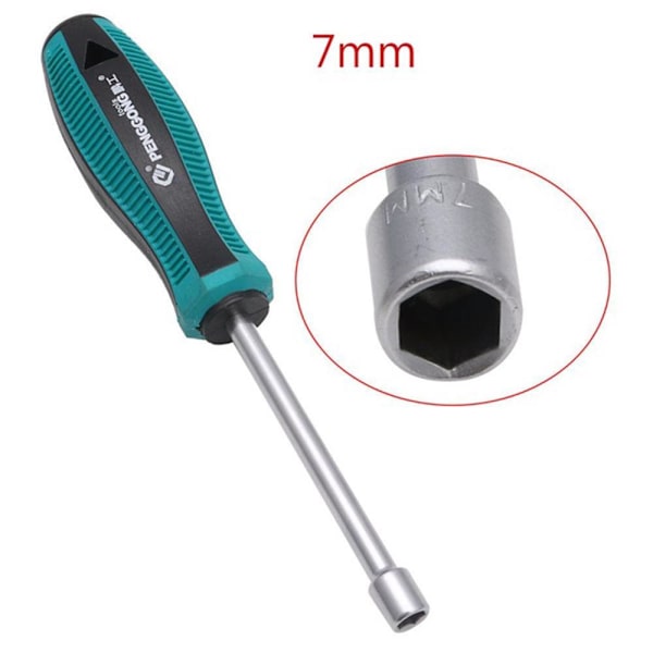 Metallisk sklisikker håndtak håndverktøy skiftenøkkel mutterdriver sokkeldriver skrutrekker Matches the image 12mm