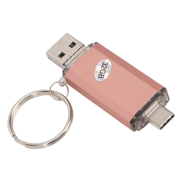 USB-minnepinne med nøkkelring Metall U-disk Vanntett høyhastighets 3.0 Type C Micro USB 3 i 1 32 GB