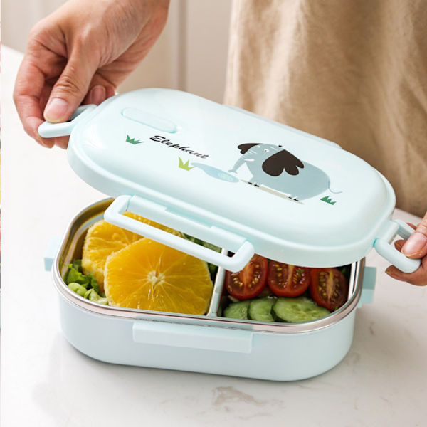 Mångsidig Termisk Matlåda i Rostfritt Stål - Perfekt för Alla Tillfällen Bento blue