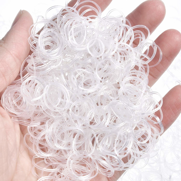 1000 st Mini Gummiband Mjuka Elastiska Band för Barn Hår Flätor Hår