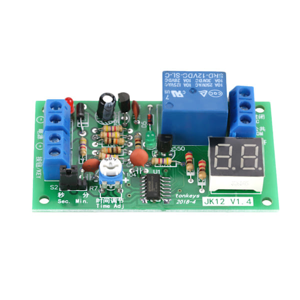 DC12V LED Display Nedtellingstimer Forsinkelsesavstengningsrelé Koblingsmodul