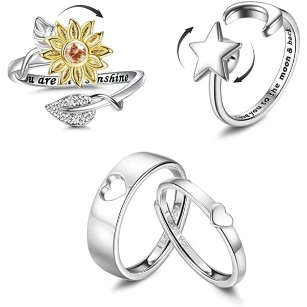 Antistressring, 4 Ringe Flerfarvet