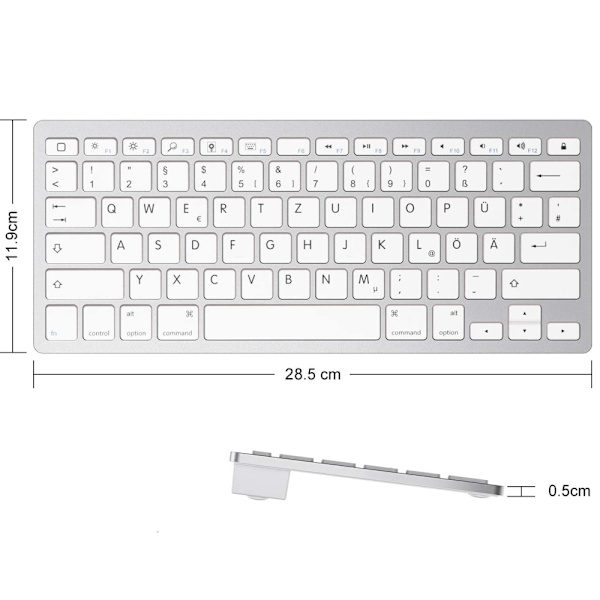 Genopladeligt Bluetooth-tastatur til iPad/MacBook