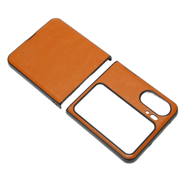 Taitettavan näytön phone case Trendikäs mukava puhelimen cover Oppo Find N2 Flip Brown -puhelimelle