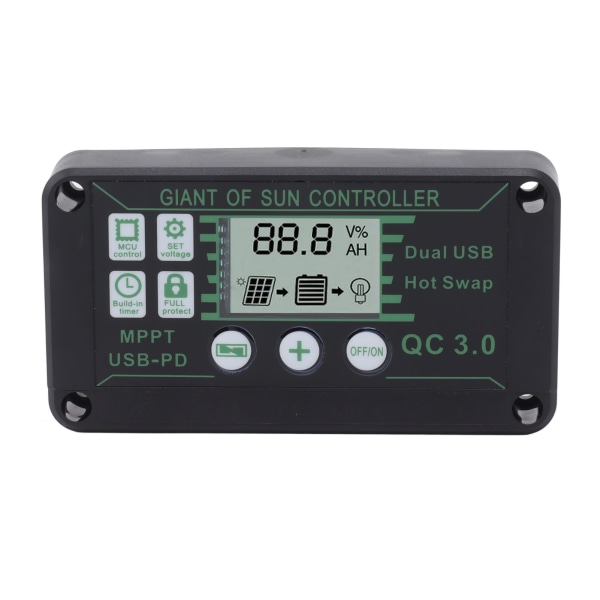 Solar Charge Controller MPPT ABS Auto Focus Solar Regulator Charge Controller for RV Trailers Båter 30A