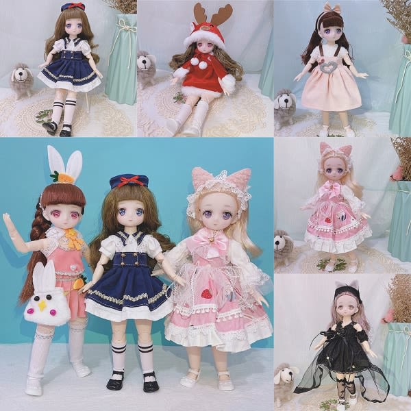 1/6 Bjd Anime Style Dolls Ball Doll komplett sett 1 1