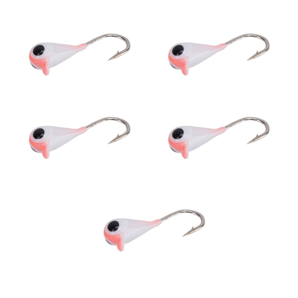 5 st Vinterisfiske Jigs Kit Isfiskekrokar Lock för basabborre Crappie 3mm