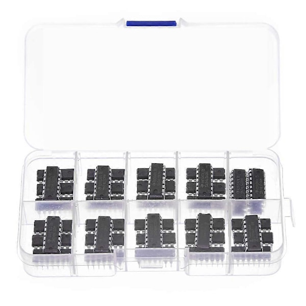 40 stk. (20 stk. 74HCxx + 20 stk. 74LSxx) Serie IC Sortimentssæt Digital Integreret Chip.pa