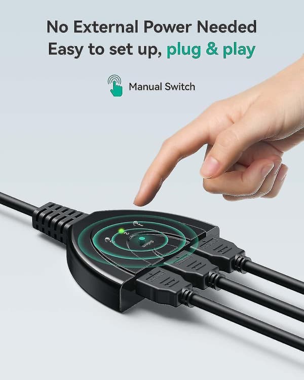 HDMI-switch Gana, HDMI-switch, 3-i-1 HDMI-splitter