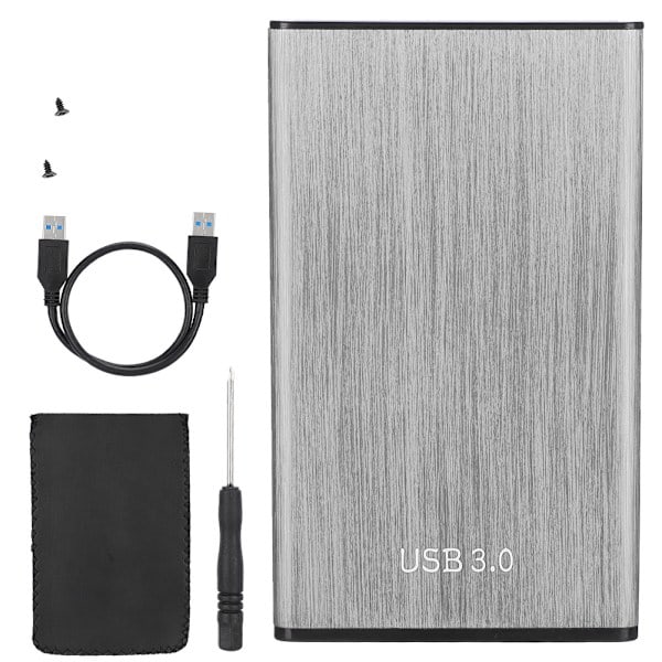 2,5-tums USB3.0 SATA Hårddisk Externa Kabinett för Vista / Windows2000 / ME / XP / WIN7 / WIN8 / WIN10 / Mac8.6 Silver