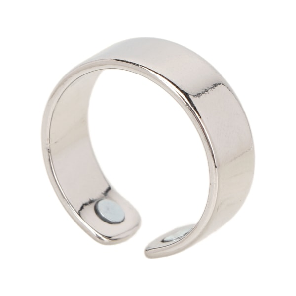 Justerbar træthedsled ømhed aflastningsring Metal Justerbar magnetisk helbredende ring Smykketilbehør sølv