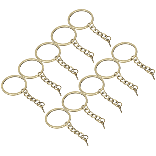 10 kpl koristelu avaimenperän avaimenperän osat ruuvisilmukkaliittimellä tee-se-itse-tarvikkeet pronssi 25mm / 1in