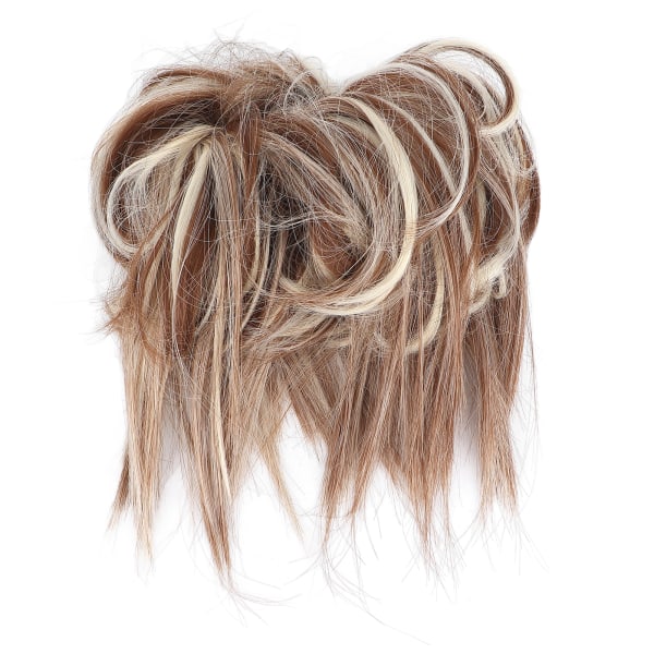Rufsigt hår Bulle Peruk Justerbart naturligt elastiskt band Smutsigt bulle-hårstycken för kvinnor, flickor#Q17?13H613