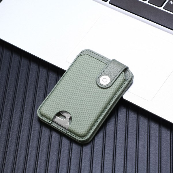 Universal Phone Stick On Card Holder Multifunksjonell magnetisk stängning Telefonmontert plånbok Brun