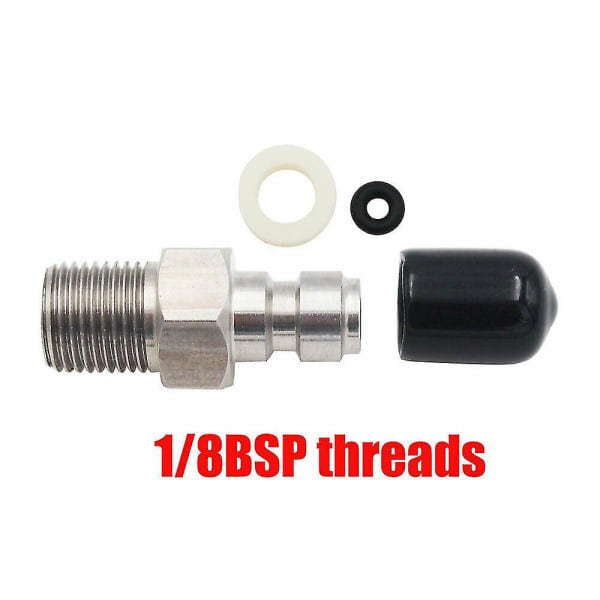 PCP 8mm hane snabbkoppling 1/8 NPT 1/8 BSPP M10 M8 enkelriktad Foster fyllningsnippel i rostfritt stål med packning dammskydd O-ring
