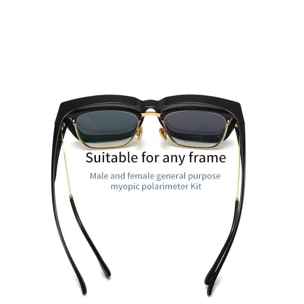 Et par polarisert solglass for bilkjøring og fiske Uv400-beskyttelse (gjennomsiktig grå ram svart grå lakan)