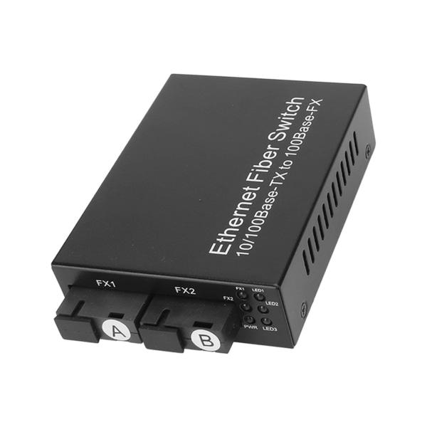 Ethernet Media Converter 100 Mbps SC Single Fiber Singlemode RJ45 Port Fiber Ethernet Transceiver för nätverk 100?240V EU-kontakt