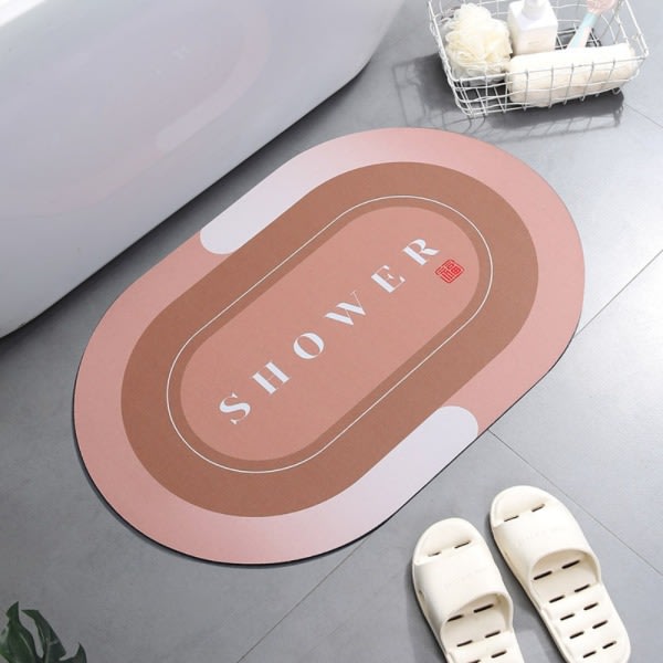 Moderne Bruser Badeværelse Soveværelse Anti-Slip Absorberende tæppe Mørkegrå 40x60cm Dark Gray 40x60cm