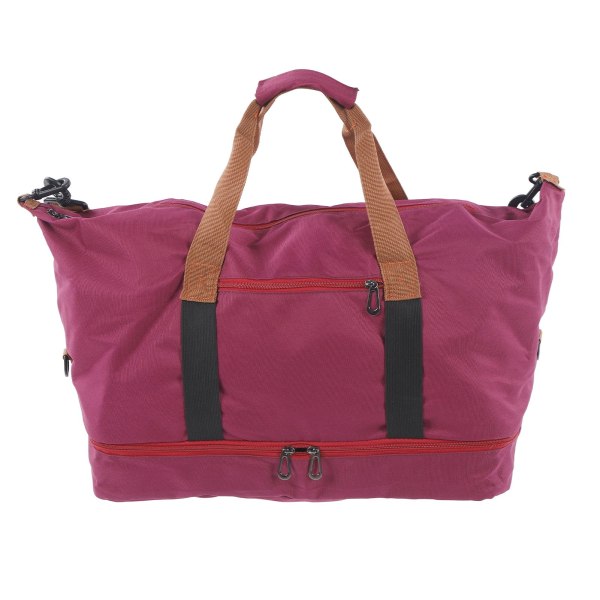 Rejsetaske Dry Wet Separated Sports Gym Bag Skulder Weekender Overnight Bag Stor Kapacitet til Mænd Kvinder Lilla