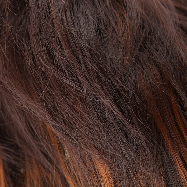 Peruk Brun Kort Rak Kemiskt Syntet hår Värmebeständig Cosplay Peruk