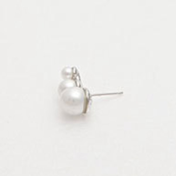 Moderigtige simulering perleøreringe ørestikker Kvinder pige smykker gave (sølv)