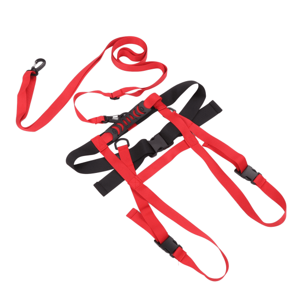 Skisikkerhetsstropp for barn Nylonplast Justerbart skitreningsbelte for sykling Fallforebyggende trening Rød