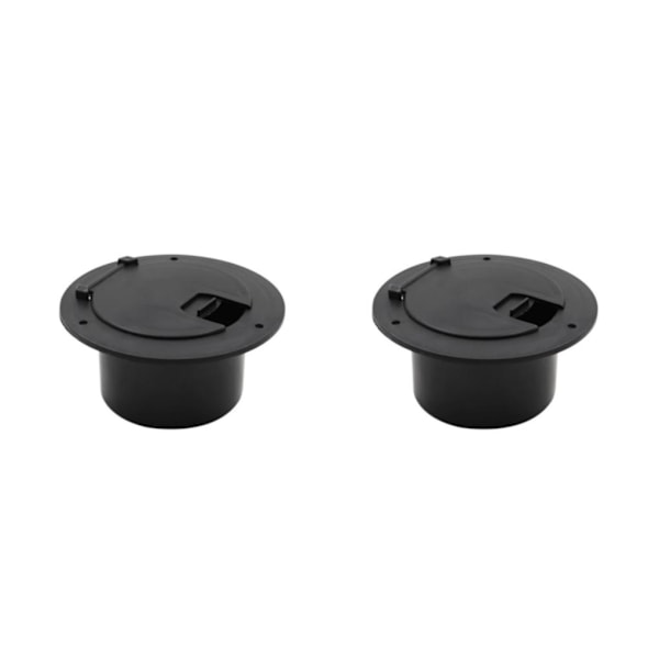 1/2 Elkabel Sladd Hatch Junction Box Skydd Husbil Svart Black 2PCS