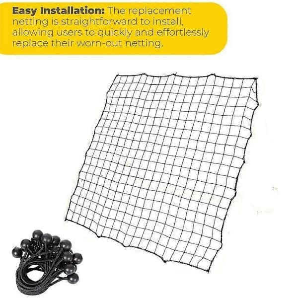 Replacement Net for Football Rebounder, Catch Net with 20 Ropes, Training Net for Ball Reception
