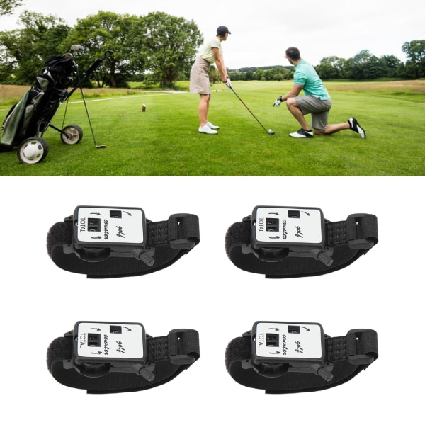 4kpl Scour-laskurikellot, kannettavat käsikäyttöiset watch muotoiset iskukellot golfaajille