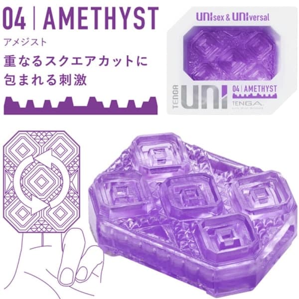 Tenga - Uni Amethyst Masturbator Sormisuoja