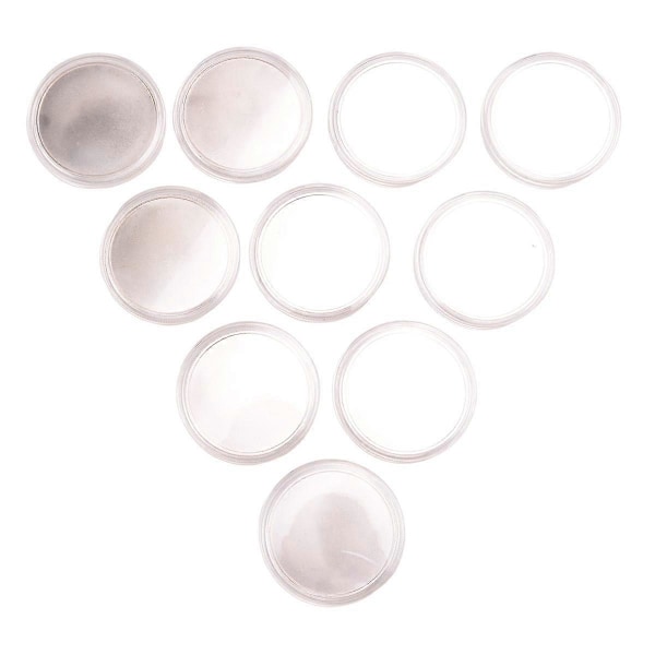 10 st Blanka, Graveringsämnen Mynt, 40mm Diameter med Akrylskyddsbox (Zinklegering).pa