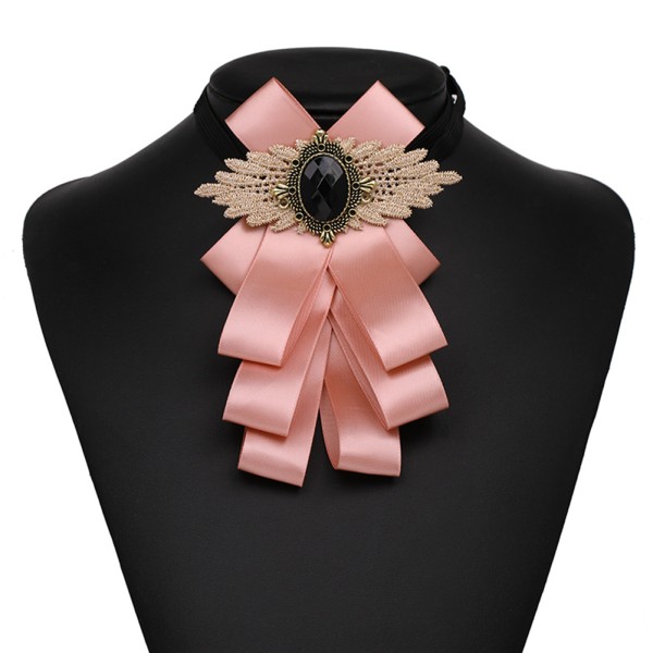 Moderigtigt Kvinder Dame Butterfly Tilbehør Klæde Elegant Fest Hals Dekoration (Pink)