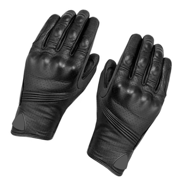 Täysnahkaiset hanskat, jotka estävät liukastumisen kylmällä säällä ajohanskat moottoripyöräilyyn, musta L