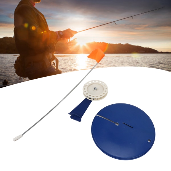 Isfiske Tips Up Flag Kit Bärbar vinter fiskespö Indikator Flagga Flytande Bas Tackle