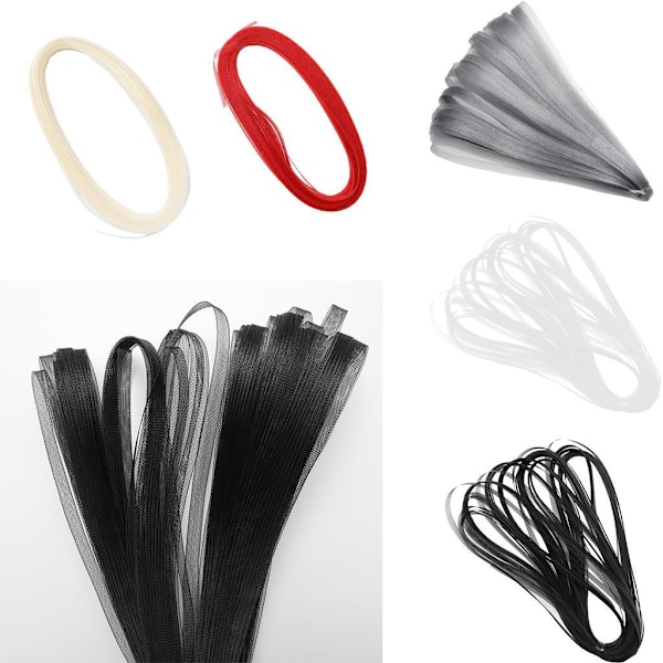1/2/3/5 Crinoline Hästhårsfläta DIY-hantverk för Hattar Svart Black 1Set