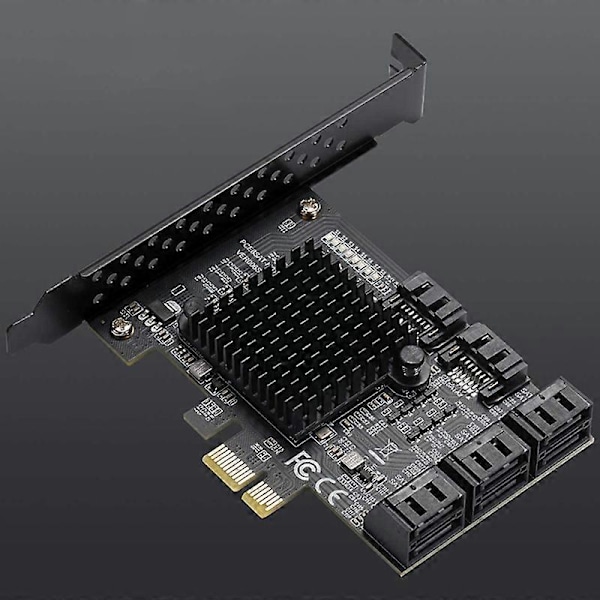 PCIE SATA-kort 8 Portar, 6Gbps SATA 3.0 PCIe-kort, PCIe Till SATA-kontroller Expansionskort, Stödjer 8 S.pa
