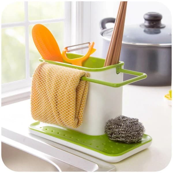 Kitchen Utensil Storage Sponge Holder Sink Organizer