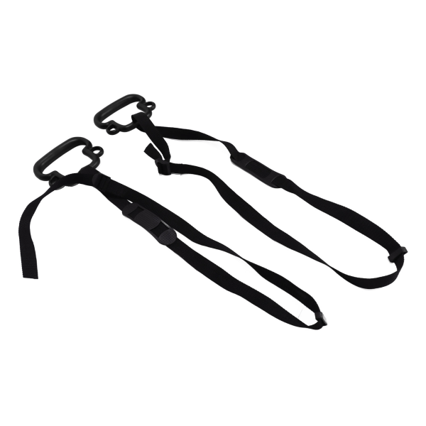 2 stk Gymnastikkringer for barn Apeform bærende 150 kg Ergonomisk bærbar utendørs Pull Up Ring med justerbare stropper Svart