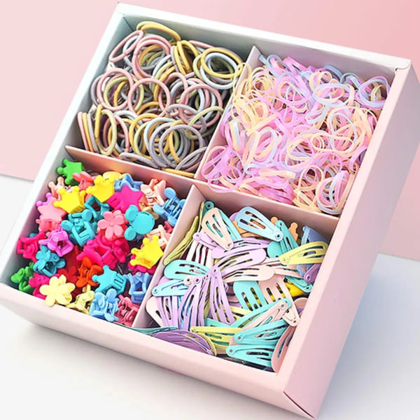 1140 Pack Baby Pannband & Barrettes - Monivärinen pieni