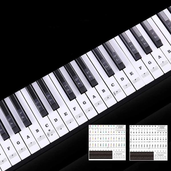 Gennemsigtigt klistermærke 88-tangenter klaviaturklistermærke