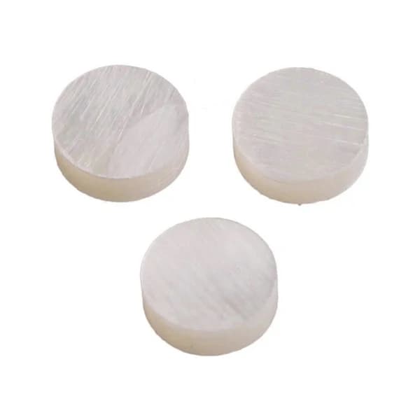 Vita pärlemorpunkter för bandinlägg 6mm för gitarrgreppbräda (20-pack) vit