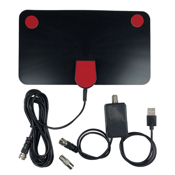 HD Digital Antenn 1080P Stöd PC ABS PVC Stabil signal Enkel installation TV-antenn med förstärkare för programnyheter