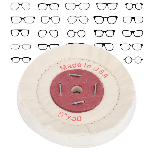 Villan kiillotuspyörä korujen silmälasien käsittelyyn, kiillotukseen (iso reikä)