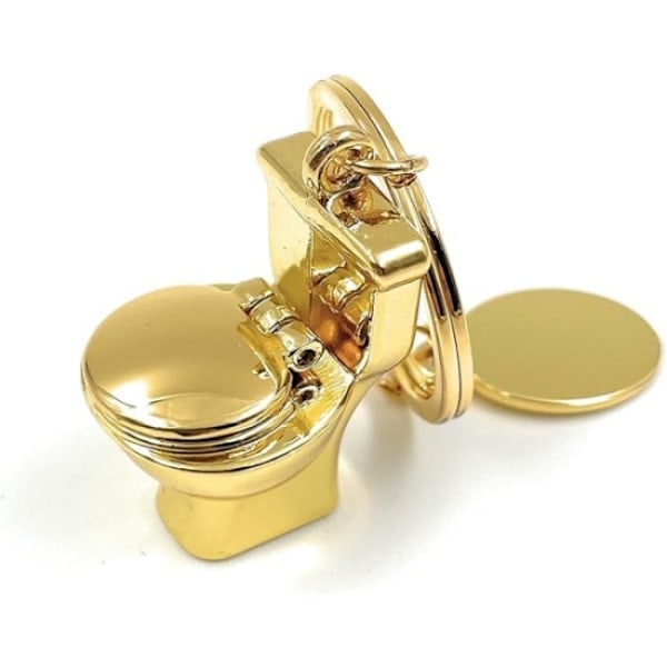 Toilet Nøglering Toilet Guld Metal Nøglering