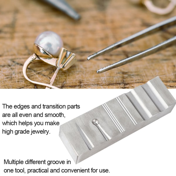DIY Ring Armbånd Armbånd Channel Groove Metal Form Smykkefremstillingsværktøj (120 mm)