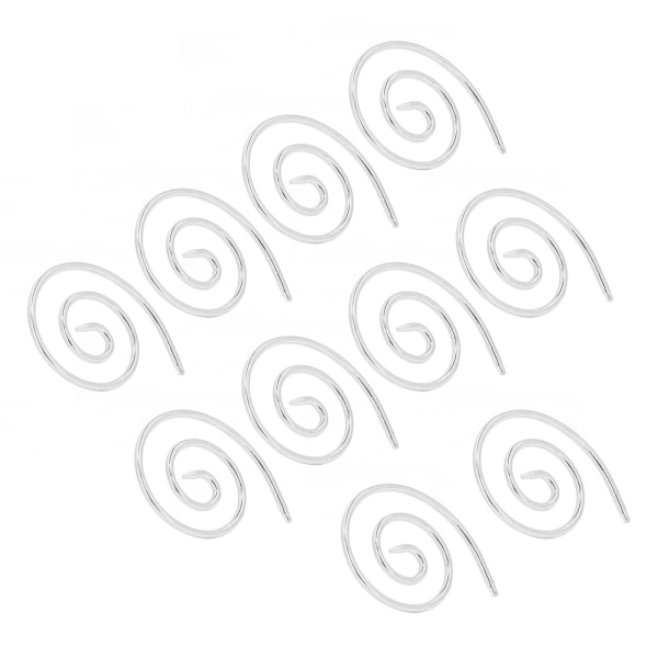 10 stk Spiral strikkepind Rustfrit stål Praktisk cirkulært sjal nål Syværktøj til klud Cardigan Sølv