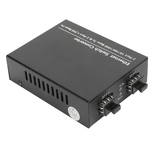 Fibersender/mottaker Plug and Play Opp til 120 km SFP til RJ45 Fiber Media Converter med LED-indikatorer 100?240V EU-plugg