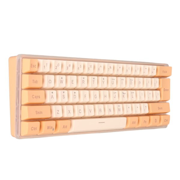 60 % kablet gaming tastatur RGB mini tastatur imiteret mekanisk teknik Kompakt 61 taster tastatur til gamer maskinskriver Orange gul