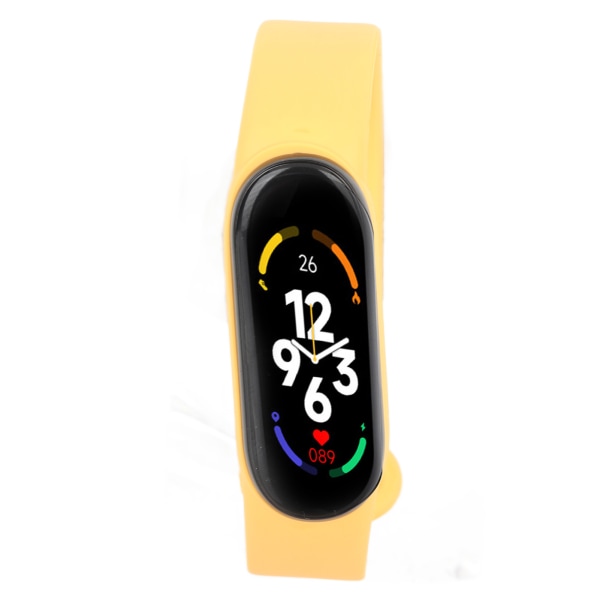 M7 Smart Rannekoru Monitoiminen Silikoni Dynaaminen Väri Suuri watch Kuntokellon fitness sykkeen unen seurantaan Keltainen